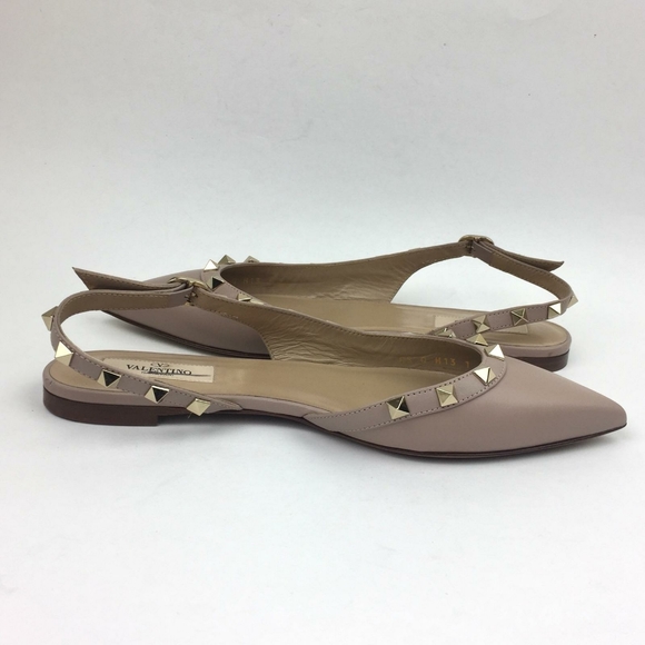 VALENTINO Rockstud Slingback Ballerina Fla… - Picture 4 of 14